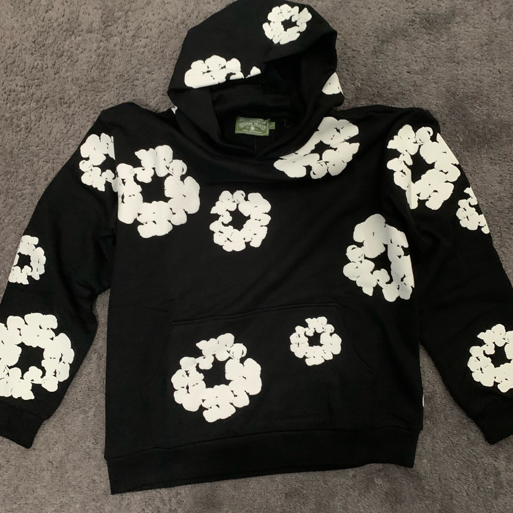 Black Denim Tear Hoodie.